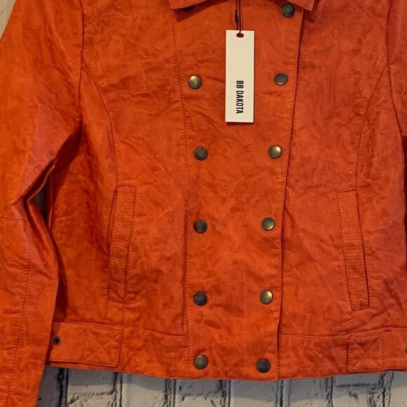 BB Dakota Teagan Orange Motor Jacket NWT - Picture 6 of 11